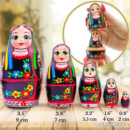 Развивающая игра Брестская Матрешка В украинской вышиванке (набор 5 шт)