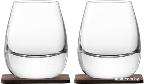 Набор стаканов для воды и напитков LSA International Islay Whisky G1213-09-301 (2 шт, с подставками)