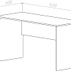 Стол МДК СП4 1400x600x750 (дуб млечный)