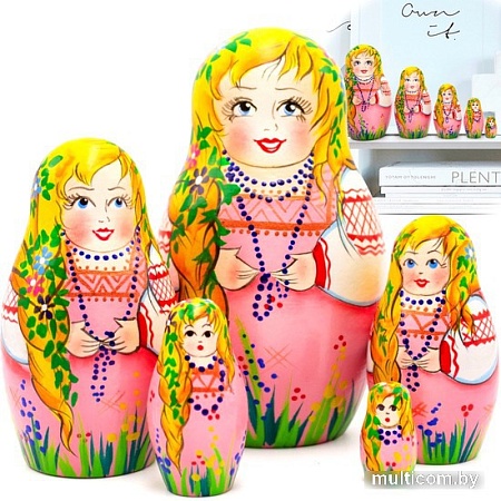 Развивающая игра Брестская Фабрика Сувениров Девушка с цветами в косичке (набор 5 шт)