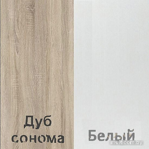 Комод Кортекс-мебель Бари 160 8ш (дуб сонома/дуб сонома/белый)
