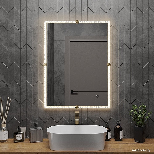 Roxen Зеркало Cler c подсветкой 510010-60 (60x80) в рельефной полимерной раме