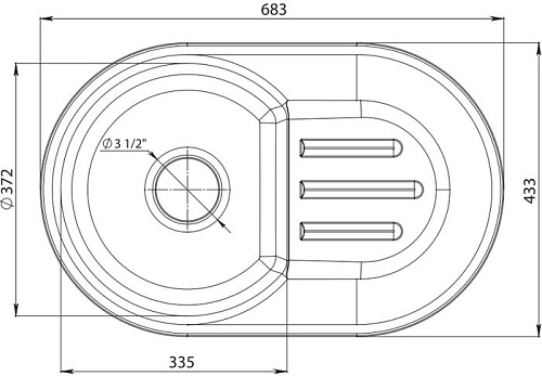 Кухонная мойка GranFest SMART GF-SM685L (белый)