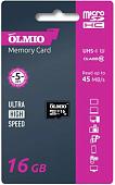 Карта памяти Olmio microSDHC 16GB Class 10 UHS-I