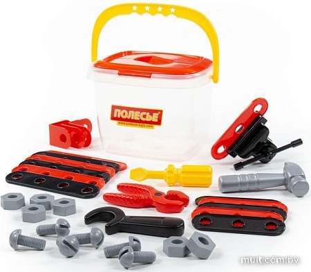 Набор инструментов игрушечных Полесье Механик 56603 (в ведерке)