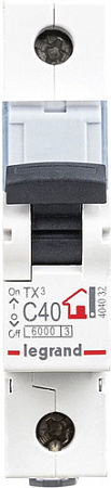Выключатель автоматический Legrand TX3 1P C 40A 6кА 1M 404032