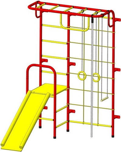 Детский спортивный комплекс Пионер С107М (красный/желтый)