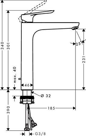 Смеситель Hansgrohe Logis E 71162000