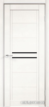 Межкомнатная дверь Velldoris Next 2 60x200 (белый эмалит, лакобель черный)