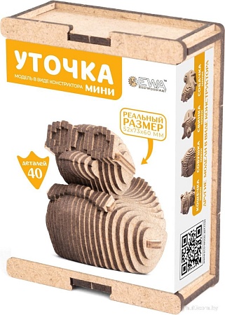3Д-пазл Eco-Wood-Art Мини. Уточка