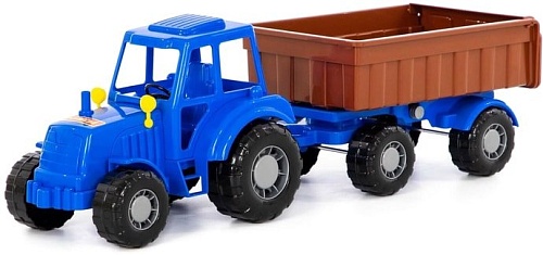 Игрушечный транспорт Полесье Трактор Алтай с прицепом №1 84750 (синий)