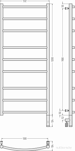 Полотенцесушитель Сунержа Галант 3.0 120x50 31-5801-1250