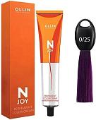 Крем-краска Ollin Professional N-Joy Color Cream 0/25 фиолетово-махагоновый розовый 100 мл