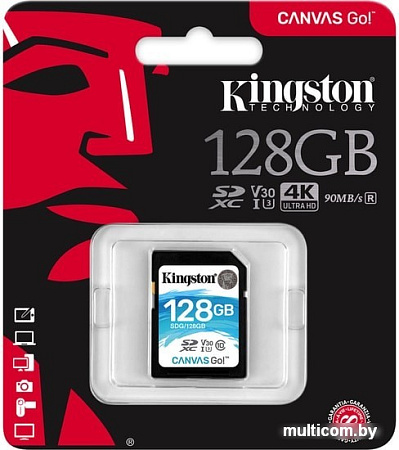 Карта памяти Kingston Canvas Go! SDG/128GB SDXC 128GB