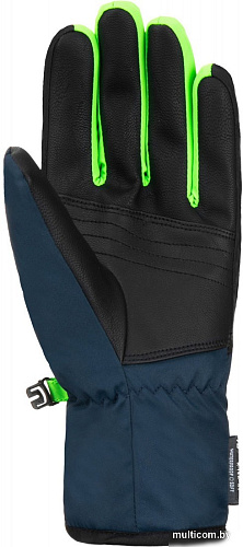 Горнолыжные перчатки Reusch Duke R-Tex Xt Junior 6261212-7712 (р-р 5, Black/Dress Blue/Green)