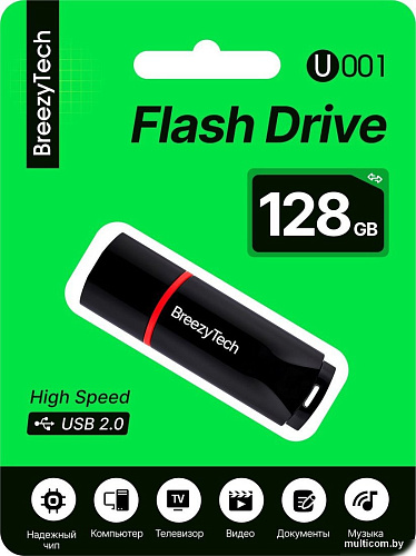 USB Flash BreezyTech U001 128GB (черный)