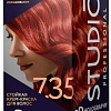 Крем-краска для волос Studio Professional 3D Holography 7.35 Ярко-рыжий