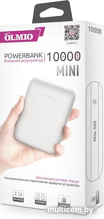 Портативное зарядное устройство Olmio MINI-10 10000mAh (белый)