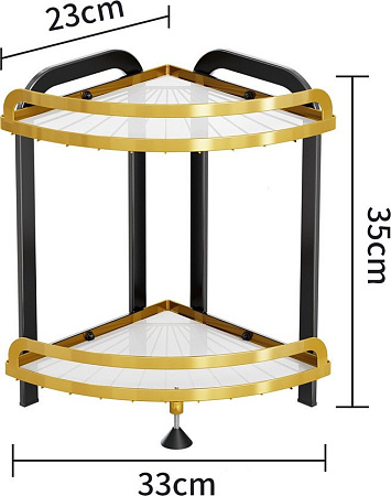 Домашний органайзер для косметики Happy Home HH-035B (черный/золото)