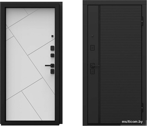 Металлическая дверь Guard Line графит/шагрень белая (86x205, правая)