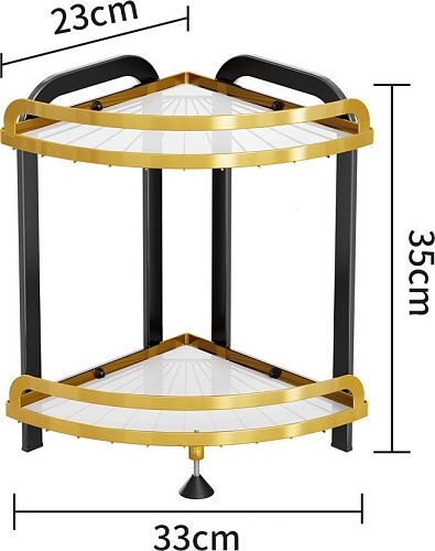 Домашний органайзер для косметики Happy Home HH-035B (черный/золото)