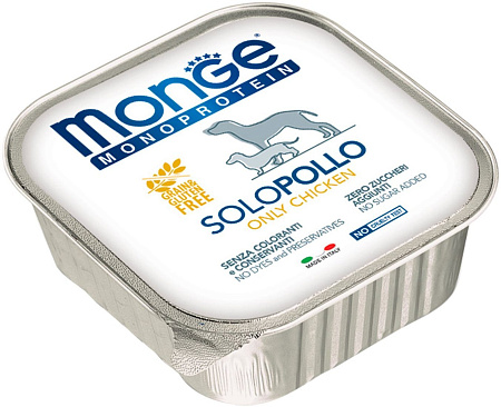 Сухой корм для собак Monge Monoprotein паштет из курицы, ламистер (150 г)