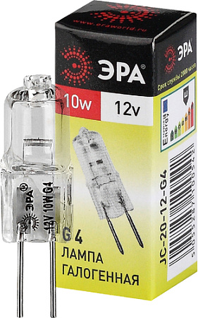 Галогенная лампа ЭРА G4-JC-10W-12V C0027367