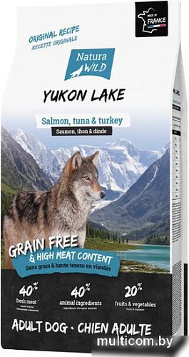 Сухой корм для собак Natura Wild Yukon Lake беззерновой для взрослых собак всех пород с лососем, тунцом и индейкой 12 кг