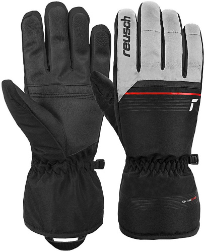 Горнолыжные перчатки Reusch Snow King 6201198-1120 (р-р 7, White/Fire Red/Black)