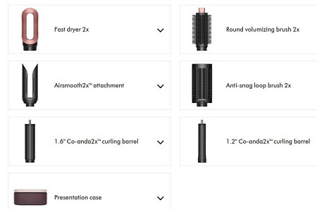 Фен-стайлер Dyson Airwrap Co-anda2x HS09 (евровилка, керамический розовый/розовое золото)