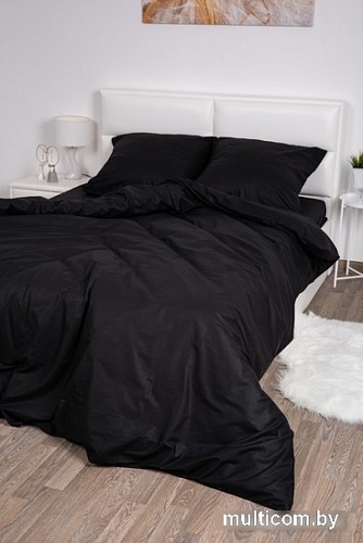 Постельное белье Миланика Блэк 175x217 (поплин г/к)