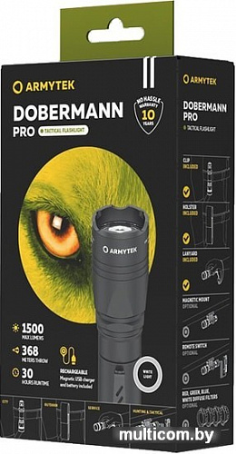 Фонарь Armytek Dobermann Pro Magnet USB (белый)