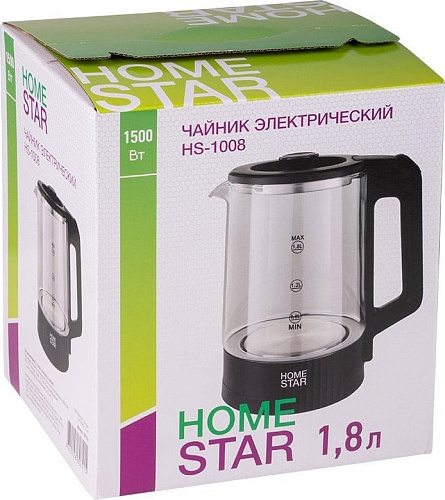 Электрический чайник HomeStar HS-1008 (черный)