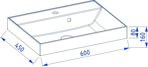 Умывальник Lauter Melisa 60 (искусственный мрамор)