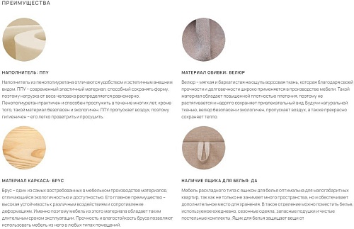 Диван Stolline Бали 1 (кремовый)