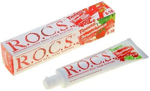 Зубная паста R.O.C.S Teens Аромат знойного лета. Земляника 74 г