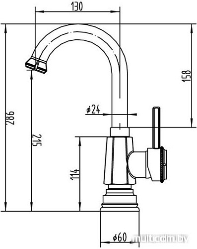Смеситель ZorG AZR 710 U-6-12 BR