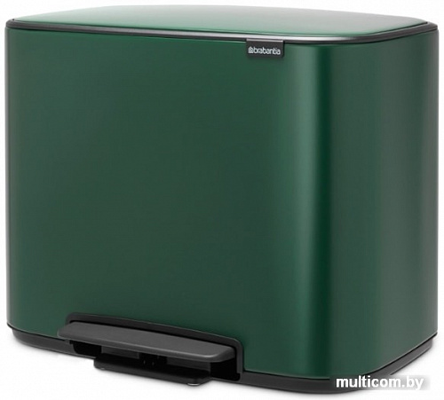 Brabantia Bo Pedal Bin 11л + 23л (зеленая сосна)