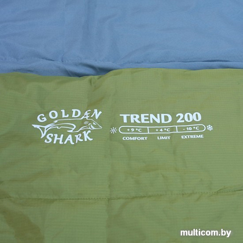Спальный мешок GOLDEN SHARK Trend 200 (молния справа, оливковый)