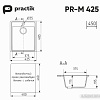 Кухонная мойка Practik PR-M 425-004 (черный оникс)