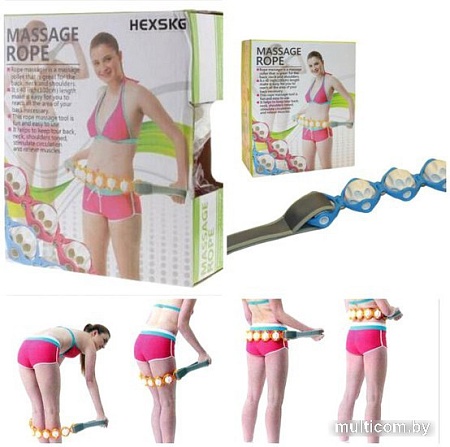 Массажер ручной ZEZ Sport Роликовый Massage Rope YM-153