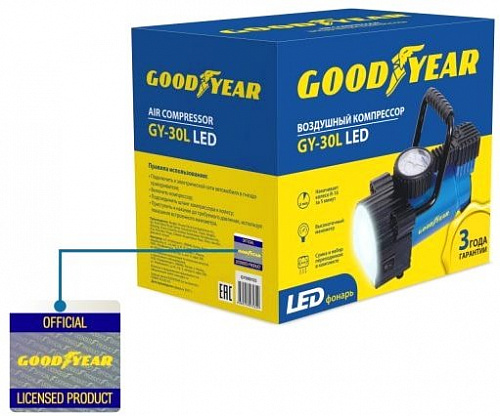 Автомобильный компрессор Goodyear GY-30L LED