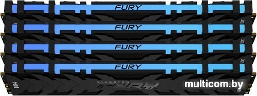Оперативная память Kingston FURY Renegade RGB 4x8GB DDR4 PC4-24000 KF430C15RBAK4/32