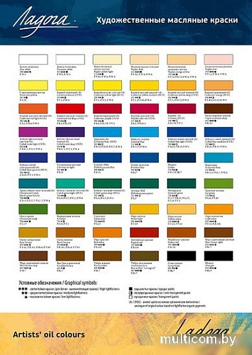 Масляные краски Ладога № 1 46 мл 1204748 (Весенняя зеленая)