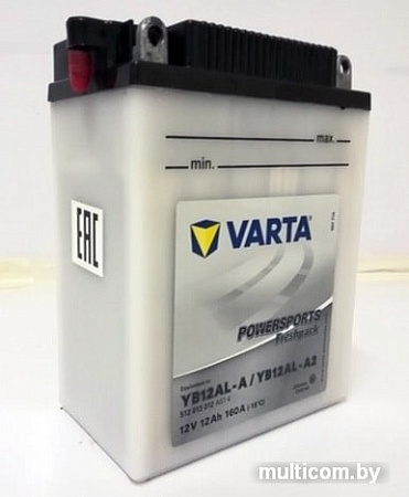 Мотоциклетный аккумулятор Varta Powersports Freshpack YB12AL-A2 512 013 012 (12 А&middot;ч)