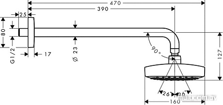 Верхний душ Hansgrohe Raindance Select E 300 2jet [27385400]