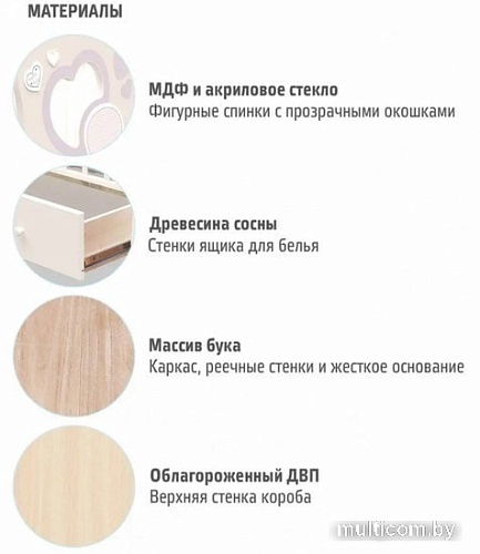 Классическая детская кроватка Nuovita Stanzione Cute Bear Swing (ваниль)