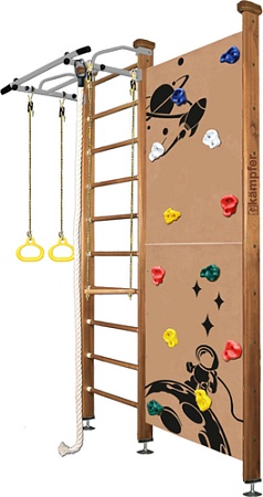 Детский спортивный комплекс Kampfer Jungle Ceiling Boy (стандарт, ореховый/белый антик)