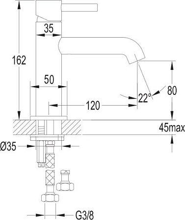 Смеситель Omnires Y Y1210N CR