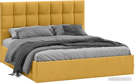 Кровать Трия Эмбер универсальный тип 1 с ПМ 160x200 (микровелюр Wellmart Yellow)